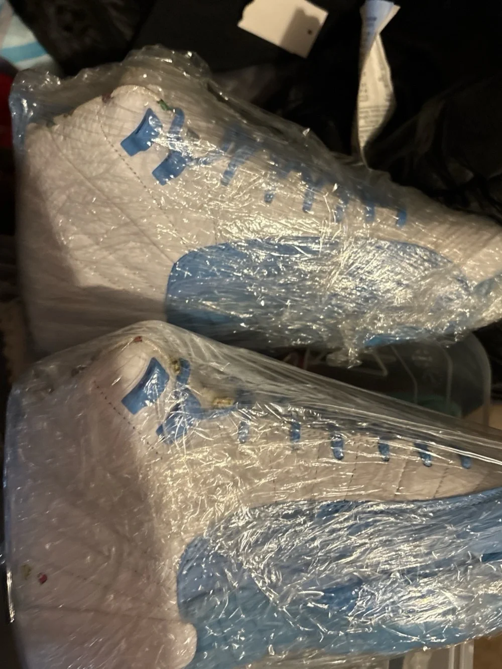 Jordan White and Blue Sneakers